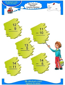 Çocuklar İçin toplam işlemi yaprak testleri 